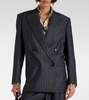 Striped wool-blend blazer