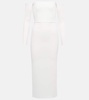 Bridal Tate stretch-crêpe midi dress