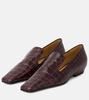 Marfa croc-effect leather loafers