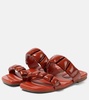 Leather slides