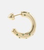 Peggy 14kt gold hoop earrings with emeralds 