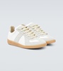 Replica leather and suede sneakers