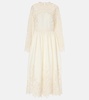 Palermo lace-trimmed cotton and silk gown