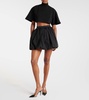 Cotton-blend poplin miniskirt