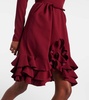 Ruffled silk crêpe minidress