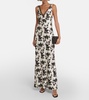 Hamina floral silk charmeuse maxi dress