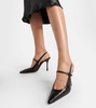 Leather slingback pumps