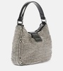 The Bow embellished leather-trimmed tote bag