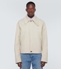 Coated cotton blouson jacket