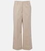 Amara cotton-blend wide-leg pants