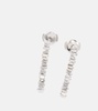 18kt white gold drop earrings with white diamonds 