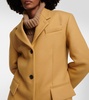 Single-breasted wool-blend coat