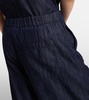 Galilea denim wide-leg pants