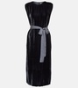 Kandace velvet midi dress