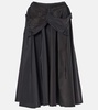 Deconstructed taffeta midi skirt