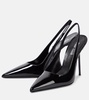 Lidia patent leather slingback pumps