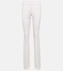 Mid-rise slim pants