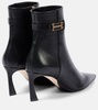 B Buckle 80 leather ankle boots