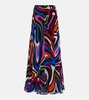 Marmo silk maxi skirt