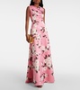 Nodin floral taffeta gown