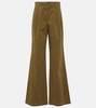 Flavie cotton-blend wide-leg pants