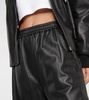 Leather cropped pants