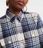 Checked cotton shirt dress