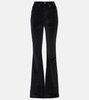 Sheridan high-rise velvet flared pants