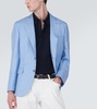 Silk, cashmere, and linen twill blazer