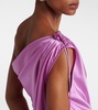 Elegante Opera one-shoulder silk gown