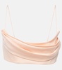 Draped satin bra top