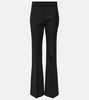 Corette high-rise virgin wool straight pants