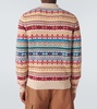 Wool jacquard polo sweater