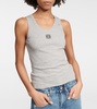 Anagram ribbed jersey tank top