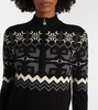 Nordic intarsia wool half-zip sweater