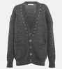 Embellished wool-blend cardigan