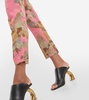 Printed mid-rise slim pants