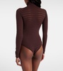 Striped turtleneck bodysuit