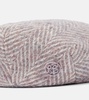 Herringbone wool-blend cap