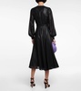 Lamé wrap midi dress