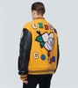 Appliqué wool-blend varsity jacket