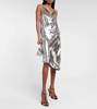 Alena metallic velvet slip dress