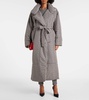 Sleeping Bag houndstooth wrap coat