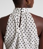 Kovi polka-dot silk-blend top