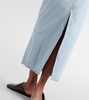 Verona mid-rise denim midi skirt