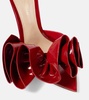 Gabrielle 105 ruffled patent leather mules