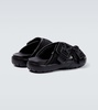 Black Snap Slide Sandals