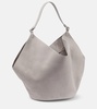 Lotus Medium suede tote bag