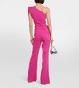 Asymmetric crepe jumpsuit