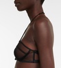 Mesh halterneck bra